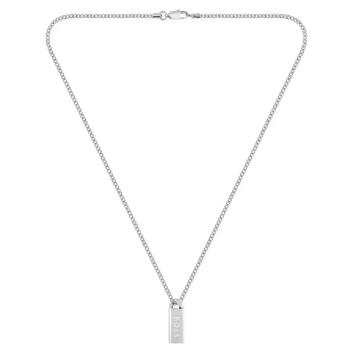 Collier Homme Boss Bijoux Kassy Emblem - 1580677 Acier Argent
