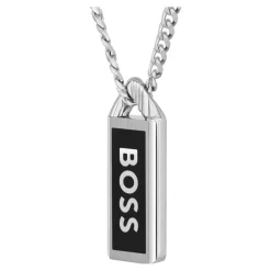 Collier Homme Boss Bijoux Kassy Emblem - 1580677 Acier Argent