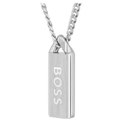 Collier Homme Boss Bijoux Kassy Emblem - 1580677 Acier Argent