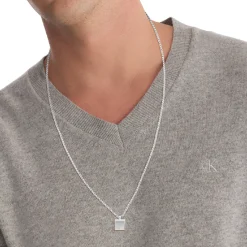 Collier Homme Calvin Klein Bijoux - 35000486 Acier Argent