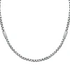 Collier Homme en acier argent