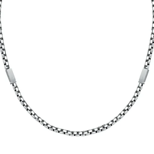 Collier Homme en acier argent