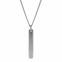 Collier Homme Fossil Bijoux Engravable - JF03988040 Acier Argent