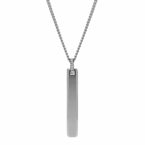 Collier Homme Fossil Bijoux Engravable - JF03988040 Acier Argent