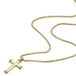 Collier Homme Fossil Bijoux - JF04701710 - Acier Doré