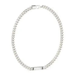 Collier Homme Guess Bijoux Inscription - JUMN04400JWST Acier Argent