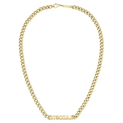 Collier Homme Lacoste Script - 2040475 Acier Doré, Vert