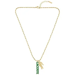 Collier Homme Lacoste Umpire - 2040488 Acier Doré, Vert