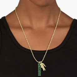 Collier Homme Lacoste Umpire - 2040488 Acier Doré, Vert