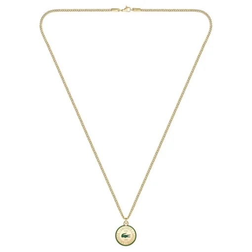 Collier Homme Lacoste Vigor - 2040448 Acier Doré, Vert