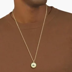 Collier Homme Lacoste Vigor - 2040448 Acier Doré, Vert
