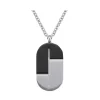 Collier Jourdan JOTUN UN019H - Collier En Acier Bicolore Noir Homme