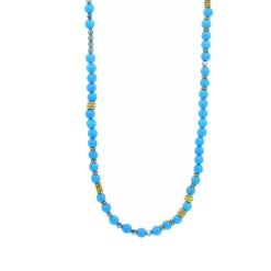 Collier Les Interchangeables A59276 - Sautoir Bobo Chic Bleu Femme