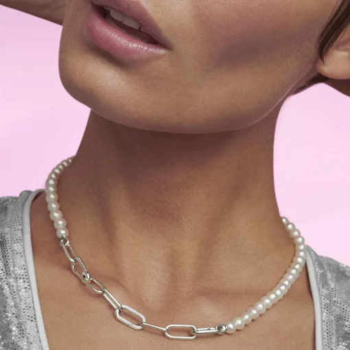 Collier Link et Perles culture d'eau douce Pandora ME