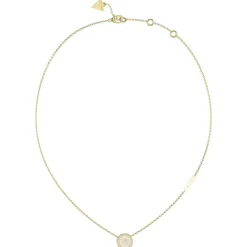Collier Love Guess Acier Doré Et Zircon Cubique Central