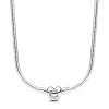 Collier Maille Serpent Fermoir Cœur Pandora Moments
