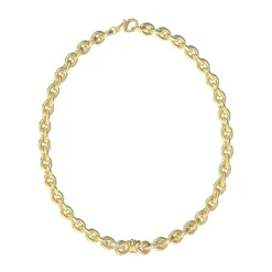 Collier Modern Love Acier Doré Et Nœud Central 45,72 cm