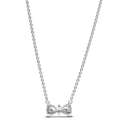 Collier Nœud Scintillant Argent