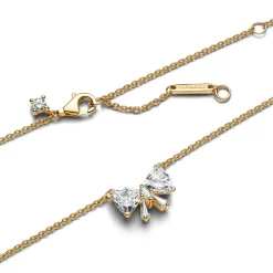 Collier Nœud Scintillant Doré
