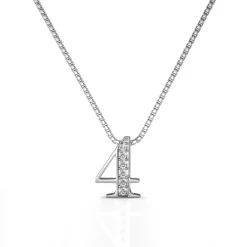Collier Number 4 Argenté