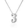 Collier Number 3 Argenté