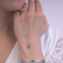 Collier Number 3 Argenté