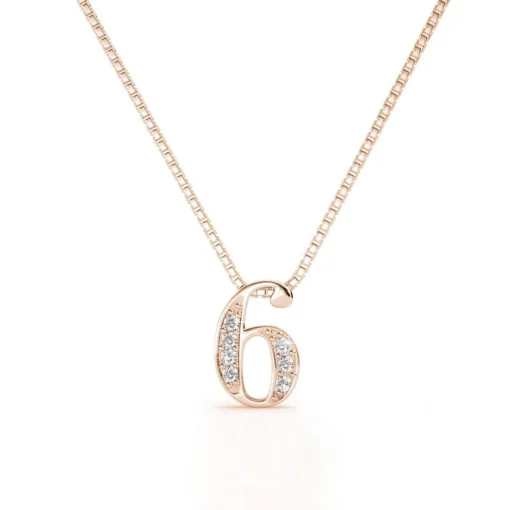 Collier Number 6 Or Rose