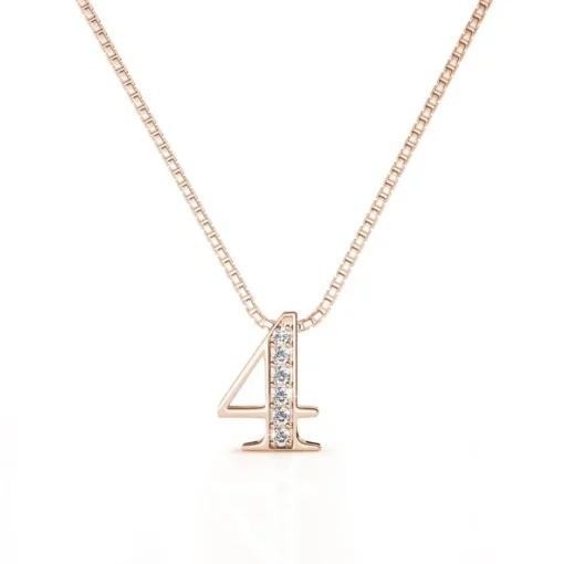 Collier Number 4 Or Rose