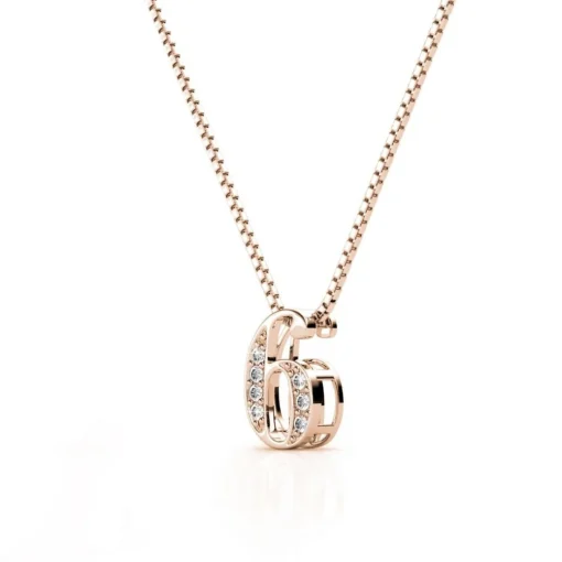 Collier Number 6 Or Rose