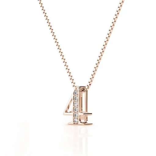Collier Number 4 Or Rose