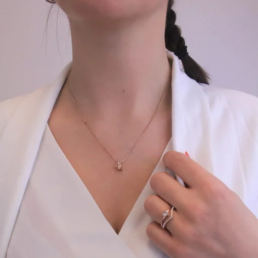 Collier Number 4 Or Rose