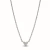 Collier Pandora Timeless - Cœur Trois Pierres en Argent 925/1000