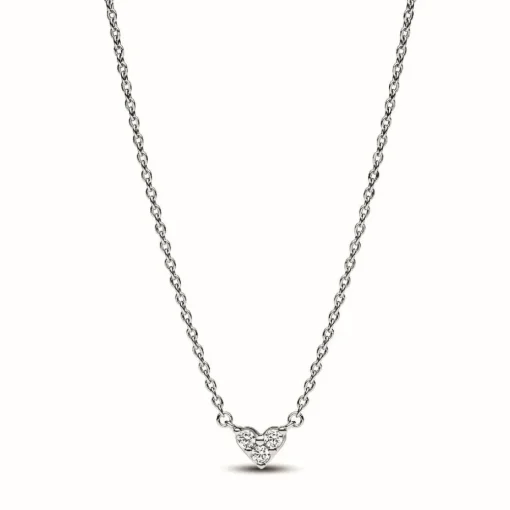 Collier Pandora Timeless - Cœur Trois Pierres en Argent 925/1000