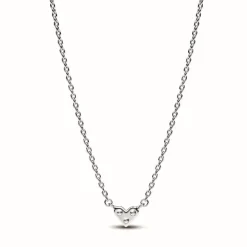 Collier Pandora Timeless - Cœur Trois Pierres en Argent 925/1000