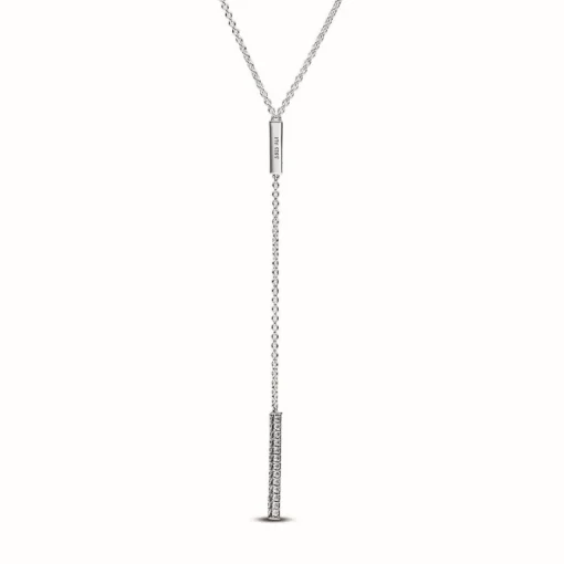 Collier Pendant Gouttes Prismatique Pavé Pandora Timeless