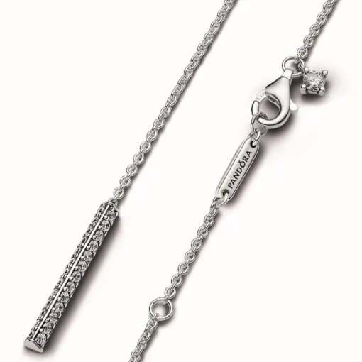 Collier Pendant Gouttes Prismatique Pavé Pandora Timeless