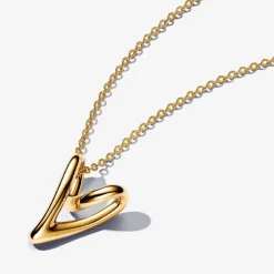 Collier pendentif cœur plaqué or 14 carats
