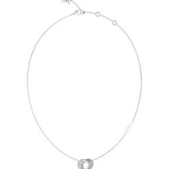 Collier Perfect Acier Rhodié Mini Liens