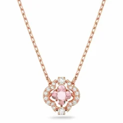 Collier Swarovski 5514488 - Collier métal rose médaille strass Femme
