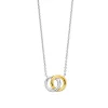 Collier Ti Sento - 3822SY Argent Bicolore Deux Anneaux Entrelacés