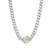 Collier Ti Sento - 34051ZY Argent Rhodié Et Pièce Serti Doré