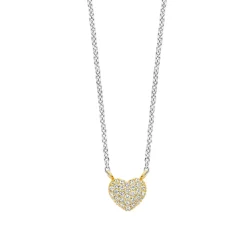 Collier Ti Sento - 3899ZY Argent Doré Cœur Pavé