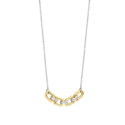 Collier Ti Sento - 34044ZY Argent Doré Liens Et Pavage