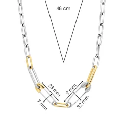 Collier Ti Sento - 34047ZY Argent Bicolore Épingles