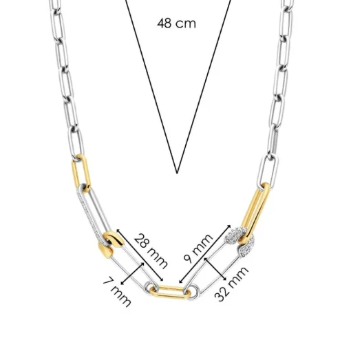 Collier Ti Sento - 34047ZY Argent Bicolore Épingles