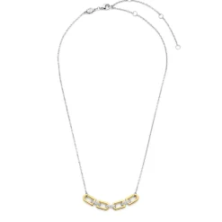 Collier Ti Sento - 34044ZY Argent Doré Liens Et Pavage