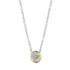 Collier Ti Sento Poolside reflections 3845ZY-42 - Collier Argent et oxyde de zirconium serti clos doré Femme