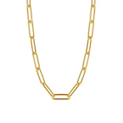 Collier Ti Sento 3937SY - argent doré grandes mailles rectangulaires Femme