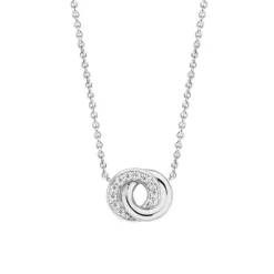 Collier Ti Sento 3915ZI - Collier Argent 2 Anneaux Entrelacés