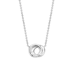 Collier Ti Sento 3915ZI - Collier Argent 2 Anneaux Entrelacés